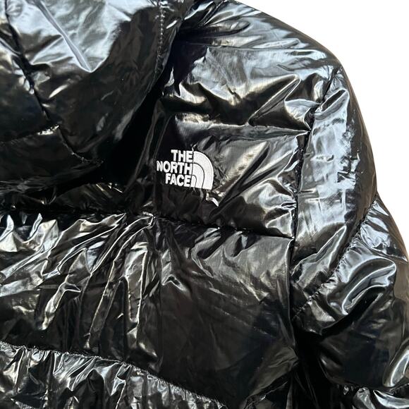 The North Face 600 Down Fill Puffer Black Detachable Hood Jacket Girls Large - Picture 7 of 9